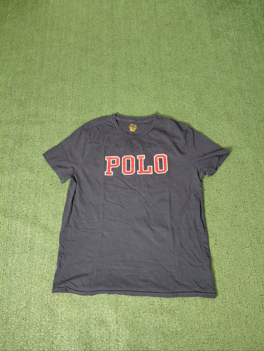 Polo Ralph Lauren Polo Logo Navy Blue Custom Slim Fit T Shirt Sz XL